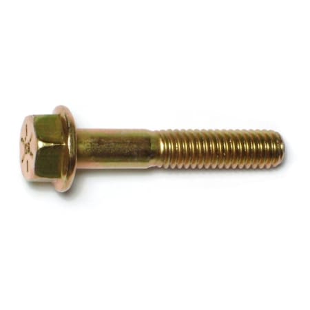Midwest Fastener Grade 8, 5/16"-18 Flange Bolt, Zinc Plated Steel, 1-3/4 in L, 5 PK 74626